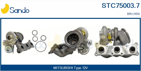 Turbocompressore, sovralimentazione SANDO STC75003.7