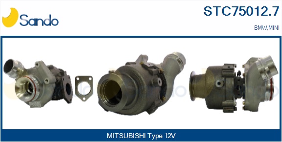 Turbocompressore, sovralimentazione SANDO STC75012.7