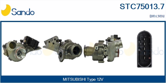 Turbocompressore, sovralimentazione SANDO STC75013.7