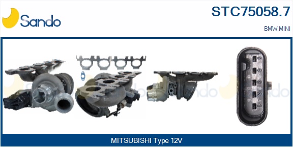 Turbocompressore, sovralimentazione SANDO STC75058.7