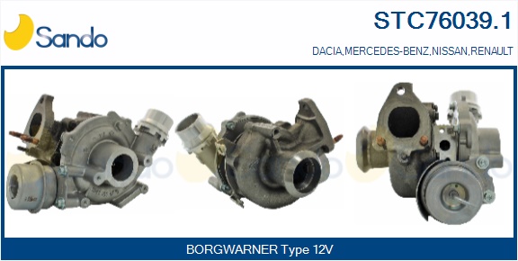 Turbocompressore, sovralimentazione SANDO STC76039.1