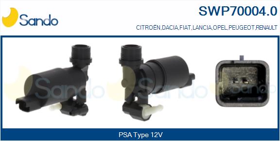Pompa acqua lavaggio, pulizia cristalli SANDO SWP70004.0