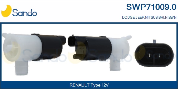 Pompa acqua lavaggio, pulizia cristalli SANDO SWP71009.0