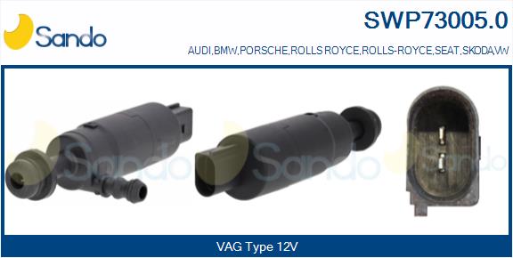 Pompa acqua lavaggio, pulizia cristalli SANDO SWP73005.0