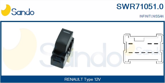 Interruttore, alzacristallo SANDO SWR71051.0