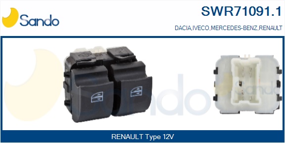 Interruttore, alzacristallo SANDO SWR71091.1