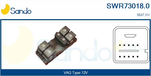 Interruttore, alzacristallo SANDO SWR73018.0
