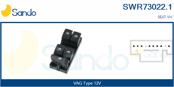 Interruttore, alzacristallo SANDO SWR73022.1