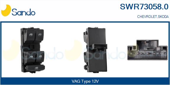 Interruttore, alzacristallo SANDO SWR73058.0