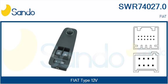 Interruttore, alzacristallo SANDO SWR74027.0