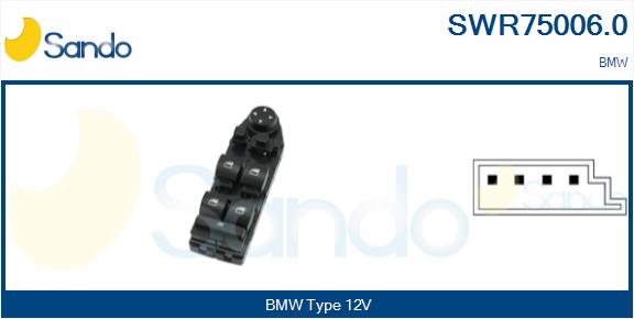 Interruttore, alzacristallo SANDO SWR75006.0