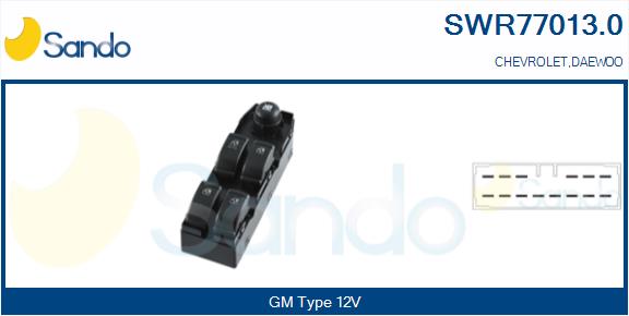 Interruttore, alzacristallo SANDO SWR77013.0