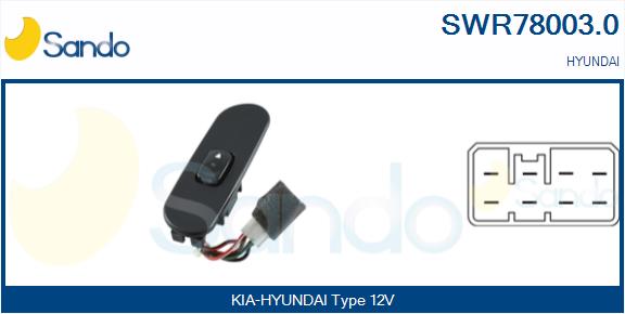 Interruttore, alzacristallo SANDO SWR78003.0
