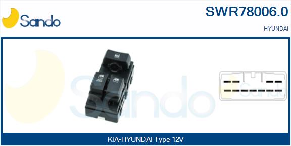 Interruttore, alzacristallo SANDO SWR78006.0