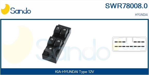 Interruttore, alzacristallo SANDO SWR78008.0