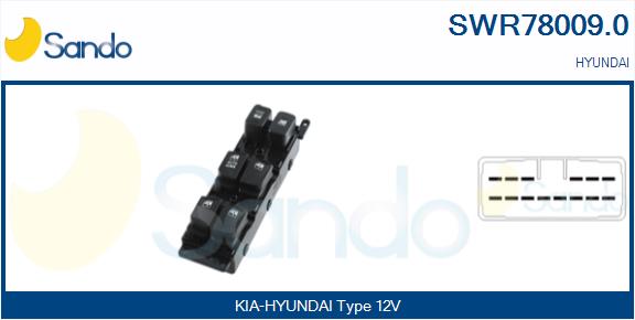 Interruttore, alzacristallo SANDO SWR78009.0