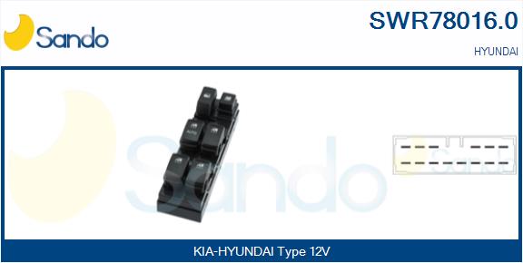 Interruttore, alzacristallo SANDO SWR78016.0