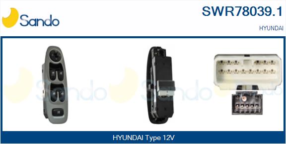 Interruttore, alzacristallo SANDO SWR78039.1