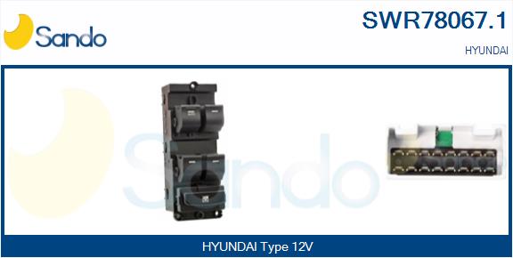 Interruttore, alzacristallo SANDO SWR78067.1