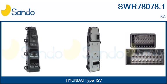 Interruttore, alzacristallo SANDO SWR78078.1