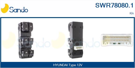 Interruttore, alzacristallo SANDO SWR78080.1