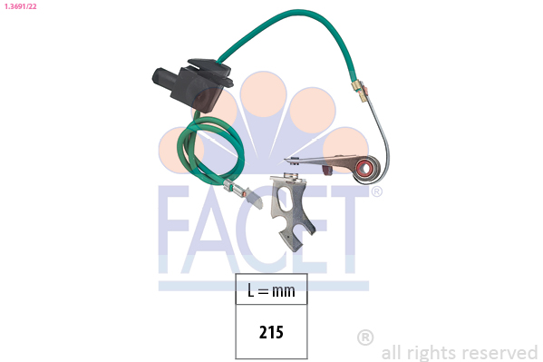 Kit contatti, distributore di accensione FACET 1.3691/22
