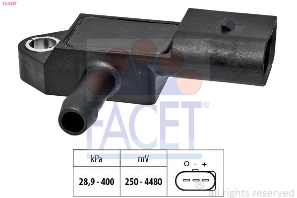 Sensore, pressione gas scarico FACET 10.3327