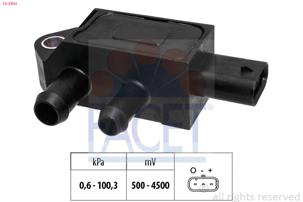 Sensore, pressione gas scarico FACET 10.3404