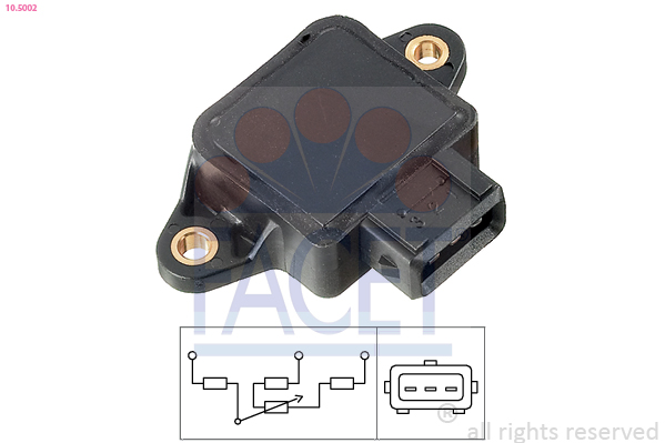 Sensore, regolazione valvola farfalla FACET 10.5002