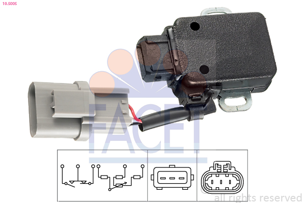 Sensore, regolazione valvola farfalla FACET 10.5005