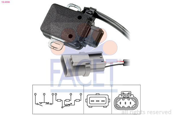 Sensore, regolazione valvola farfalla FACET 10.5008