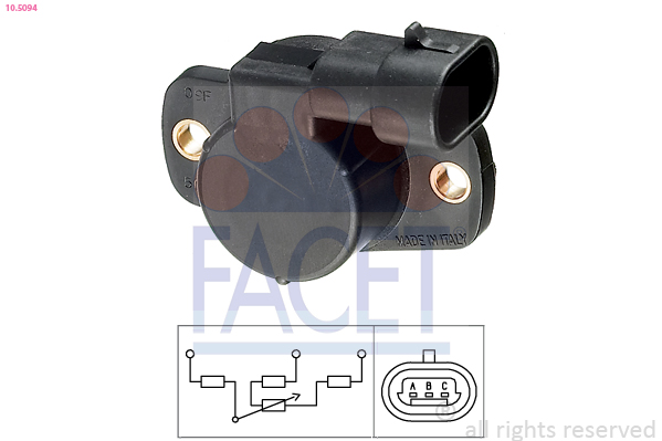 Sensore, regolazione valvola farfalla FACET 10.5094