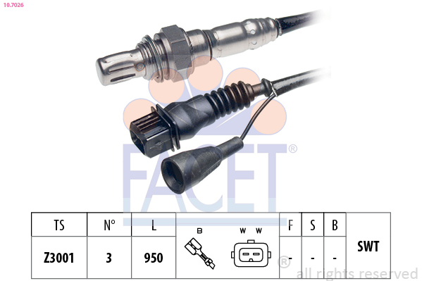 Sonda lambda FACET 10.7026