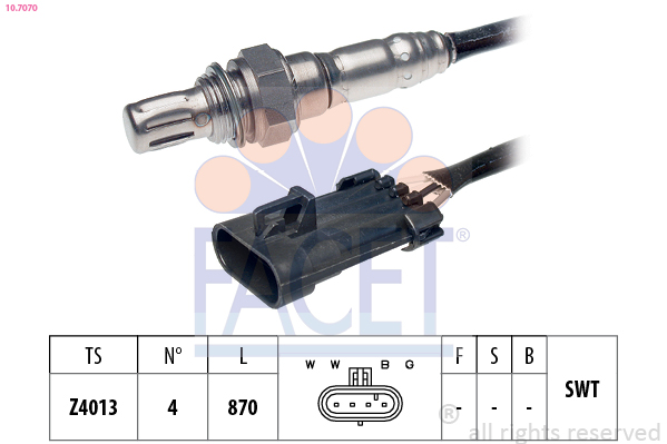 Sonda lambda FACET 10.7070