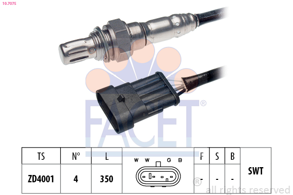 Sonda lambda FACET 10.7075