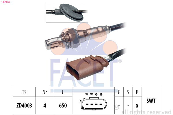 Sonda lambda FACET 10.7178