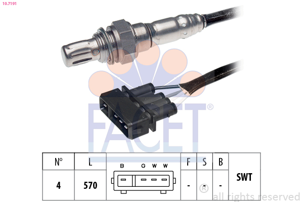 Sonda lambda FACET 10.7191