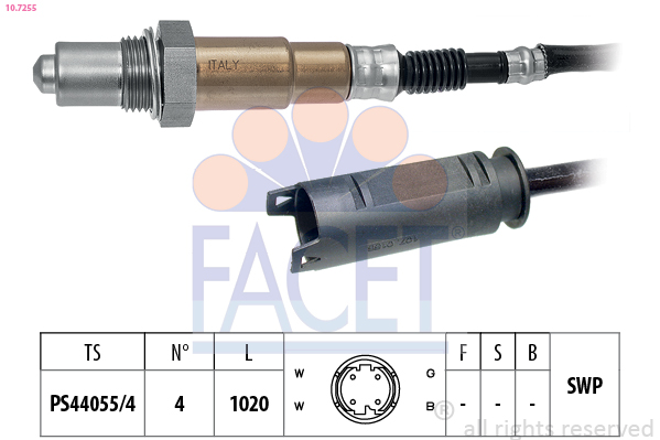 Sonda lambda FACET 10.7255