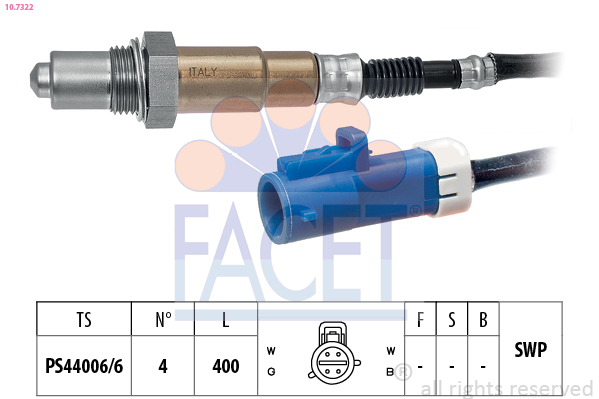 Sonda lambda FACET 10.7322
