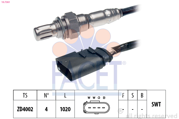 Sonda lambda FACET 10.7361