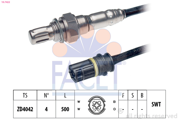 Sonda lambda FACET 10.7422