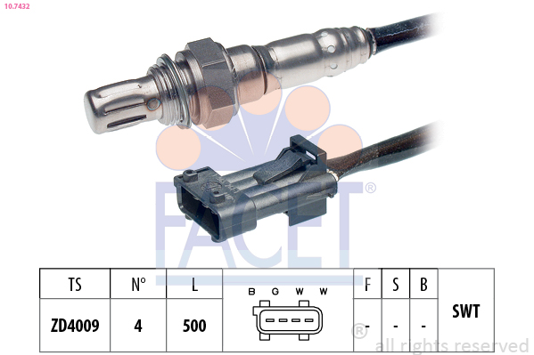 Sonda lambda FACET 10.7432