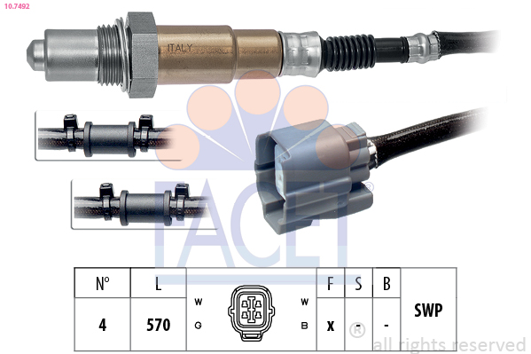 Sonda lambda FACET 10.7492