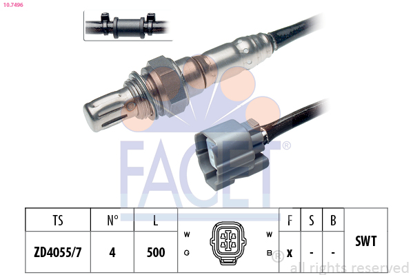 Sonda lambda FACET 10.7496