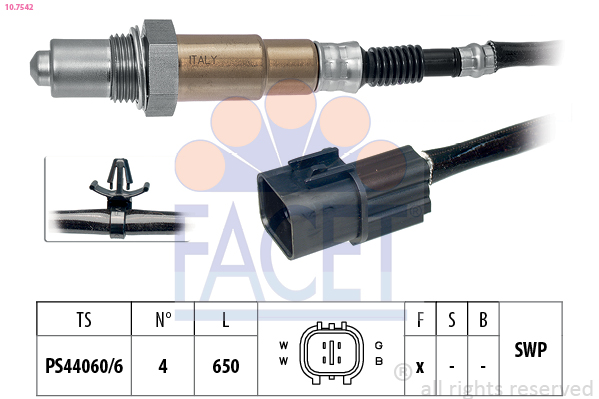 Sonda lambda FACET 10.7542