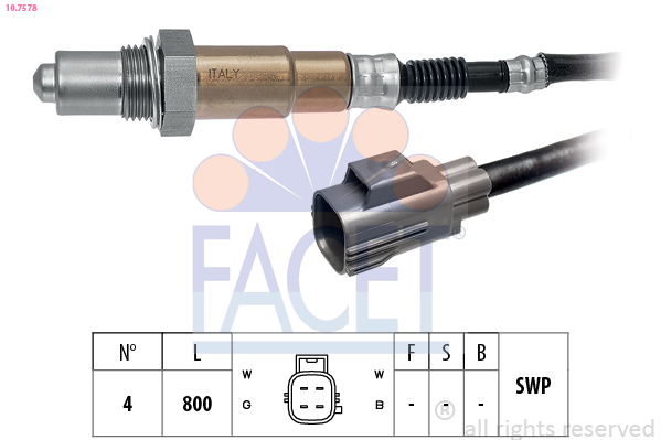 Sonda lambda FACET 10.7578