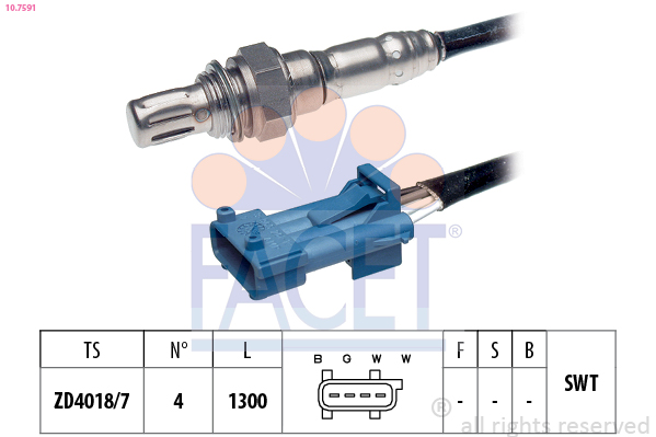 Sonda lambda FACET 10.7591