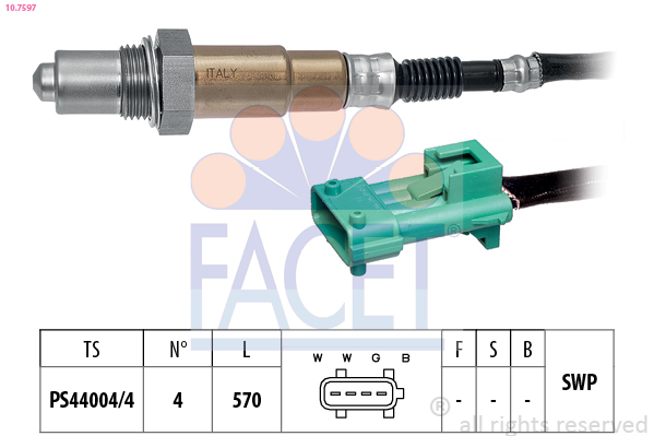 Sonda lambda FACET 10.7597