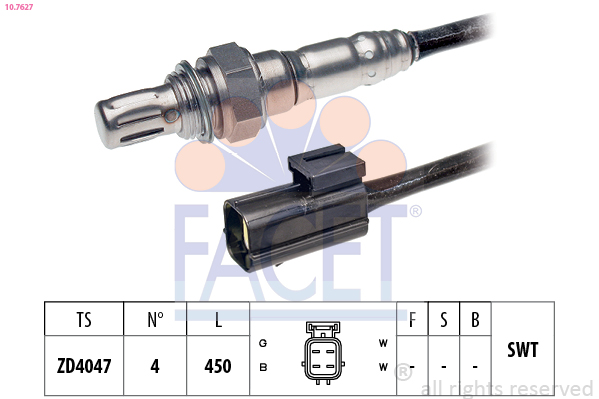 Sonda lambda FACET 10.7627