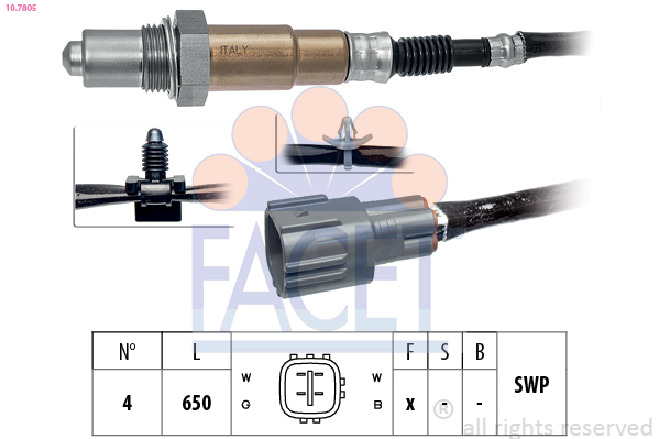 Sonda lambda FACET 10.7805